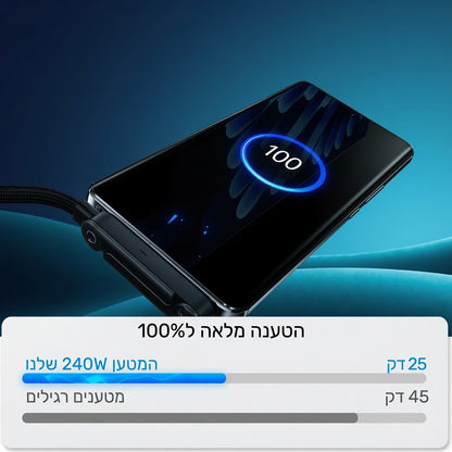 Flexcharger™️- מטען מהיר W240 עם מעמד מתכוונן מובנה
